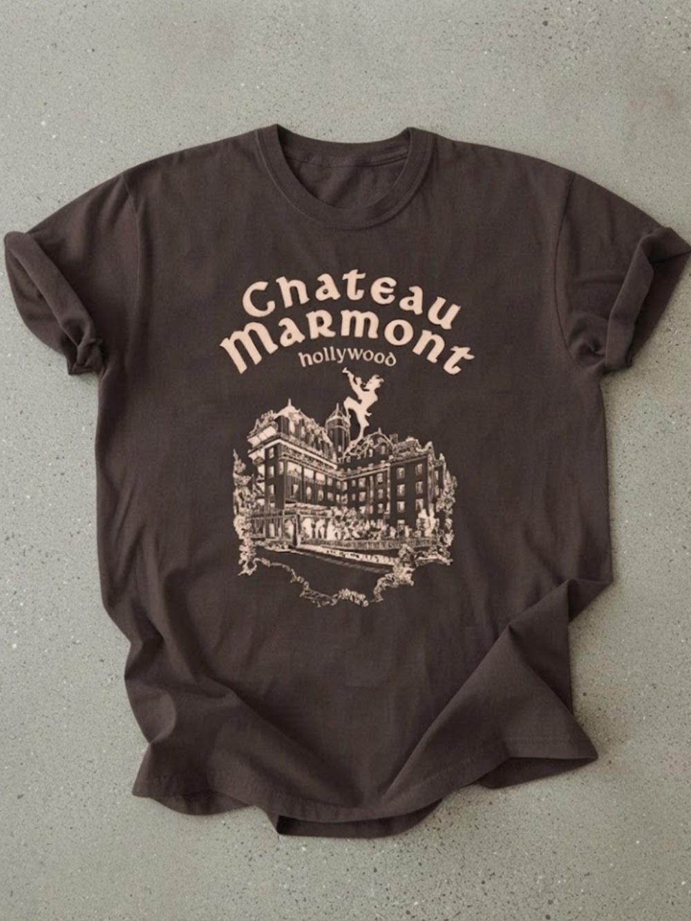 Chateau Marmont Building Tee Gildan T-Shirt Brown